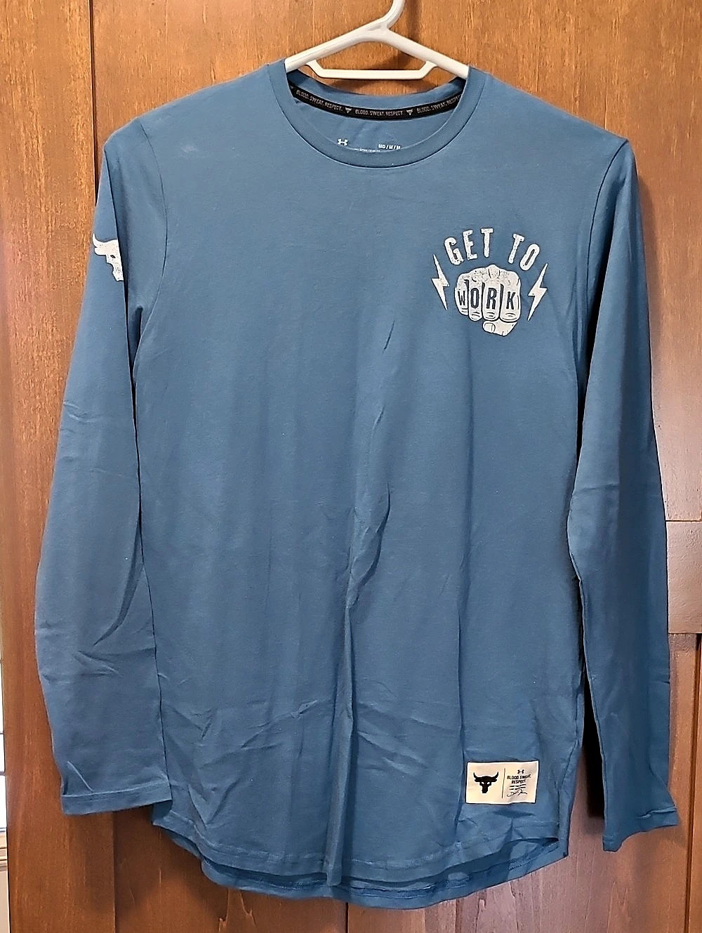 Under Armour Project Rock Get To Work Long Sleeve Blue Medium